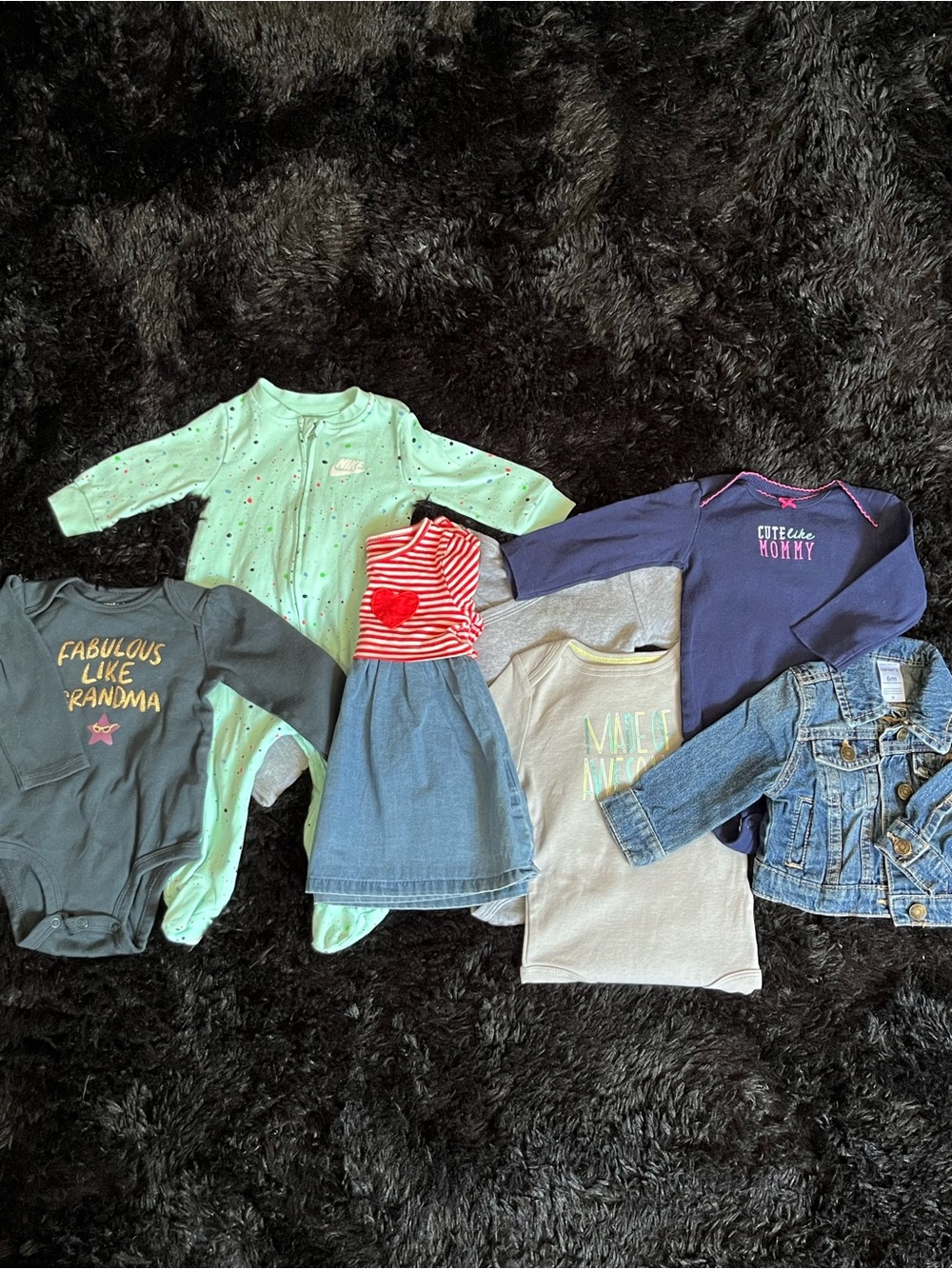 COTTON 6-9 Months NIKE Girl 7 Piece Bundle. Live Show Listing. $10 starts.